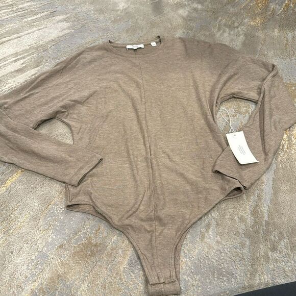 vince Dolman bodysuit size S dove oat color brand new - Picture 1 of 10